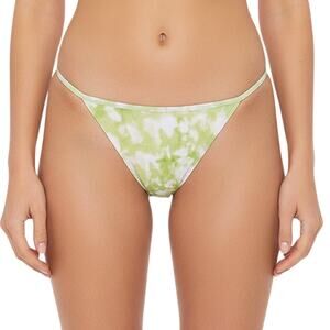 Faithfull the Brand Marseille Tie-Dye Bikini Bottoms Green Women Size Medium NWT
